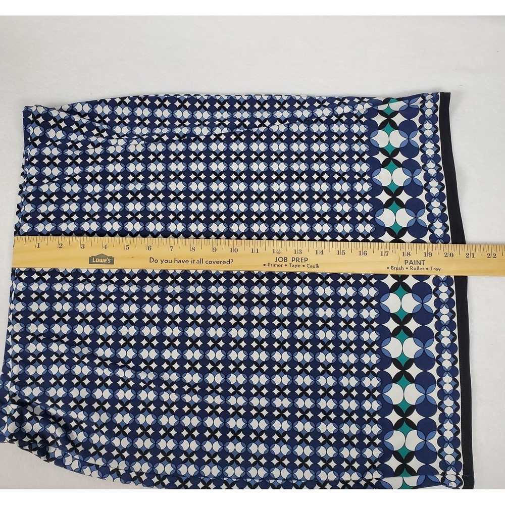 Max Studio Blue Geometric Circle Print Stretch Pencil Skirt Womens Large 4712W14 - Picture 7 of 7